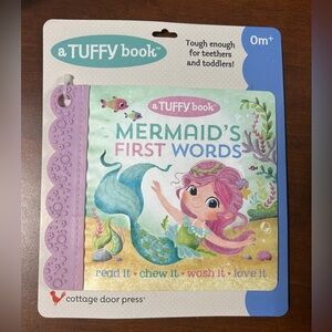 NWT Tuffy Book Mermaid’s First Words chewable for babies BPA free, washable, 0m+